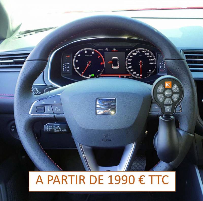 La télécommande multifonctions au volant PV 1009 - Prix public à partir de 1990 € TTC -Handi Conduite à Montpellier dans l'Hérault