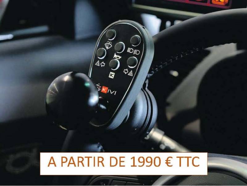 La télécommande multifonctions au volant PV 3000 - Prix public  à partir de 1990 € - aide à la conduite PMR - Handi Conduite à Vendargues dans l'Hérault