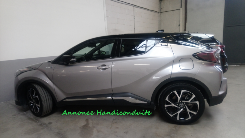 Toyota C-HR hybride de 2019 à vendre sur Montpellier par Handi Conduite avec solution d'aide à la conduite adapté pour personne en situation de handicap